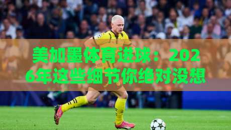 美加墨体育进球:2026年这些细节你绝对没想到(美加墨体育进球)深度解读 美加墨体育进球:2026年这些细节你绝对没想到(美加墨体育进球)深度解读